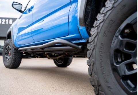 Trail Edition Rock Sliders Fits 24-Present Toyota Tacoma - Double Cab Short Bed/Kick Out/Raw Cali Raised LED