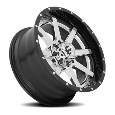 Aluminum Wheels 22X14 Maverick D260 6 On 135/6 On 139.7 Chrome/Gloss Black Lip 106.1 Bore -70 Offset Fuel Off Road Wheels