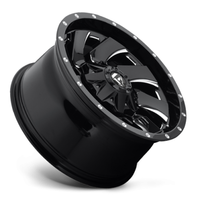Aluminum Wheels 22X12 Cleaver D574 5 On 114.3/5 On 127 Gloss Black/Milled 78.1 Bore -44 Offset 8 Spoke Fuel Off Road Wheels