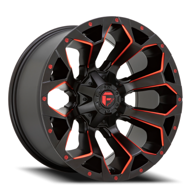 Aluminum Wheels 17X9 Assault D787 5 On 114.3/5 On 127 Matte Black Milled Red Tint 78.1 Bore 1 Offset Fuel Off Road Wheels