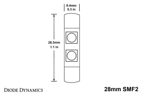 28mm SMF2 LED Bulb Amber Single Diode Dynamics
