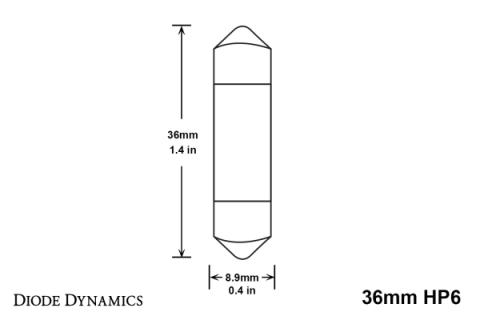 36mm HP6 LED Blue Pair Diode Dynamics