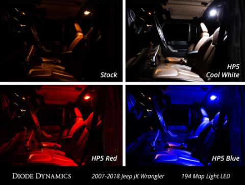 Wrangler JK 4dr Interior Kit Stage 2 Red Diode Dynamics
