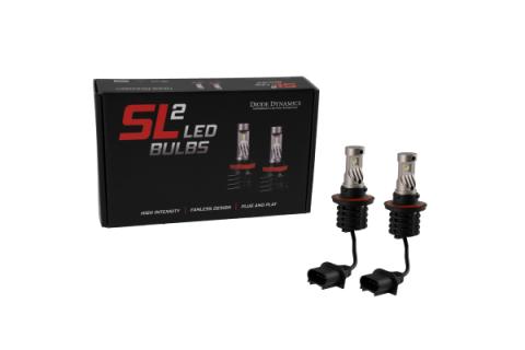 H13 White SL2 LED Bulbs Pair Diode Dynamics