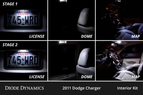Interior LED Kit for 2011-2023 Dodge Charger, Cool White Stage 2 Diode Dynamics