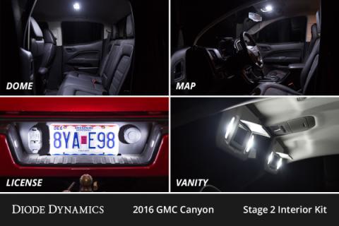Interior LED Kit for 2015-2022 GMC Canyon, Cool White Stage 1 Diode Dynamics