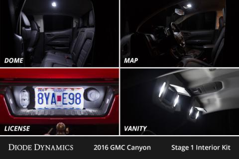 Interior LED Kit for 2015-2022 GMC Canyon, Cool White Stage 2 Diode Dynamics