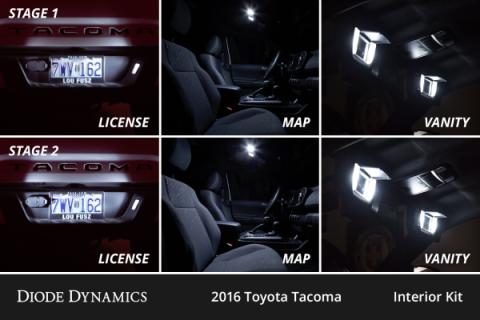 Interior LED Kit for 2016-2023 Toyota Tacoma, Cool White Stage 1 Diode Dynamics