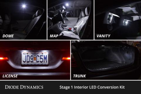 Interior LED Kit for 2007-2011 Toyota Camry, Cool White Stage 1 Diode Dynamics
