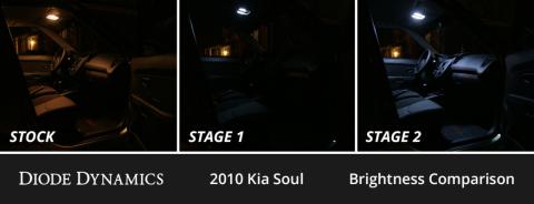Interior LED Kit for 2010-2013 Kia Soul, Cool White Stage 2 Diode Dynamics