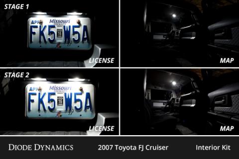 Interior LED Kit for 2007-2014 Toyota FJ Cruiser, Cool White Stage 2 Diode Dynamics