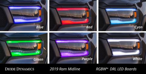 RGBW DRL LED Boards for 2019-2023 Ram 1500 Midline