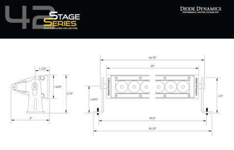 SS42 Amber Combo Light Bar Diode Dynamics