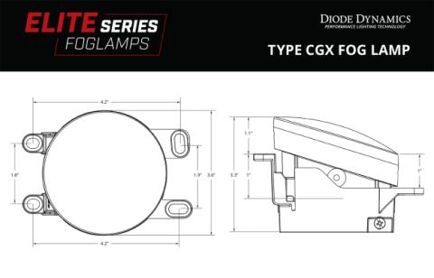 Elite Series Fog Lamps for 2010-2016 Toyota Sienna Pair Cool White 6000K Diode Dynamics