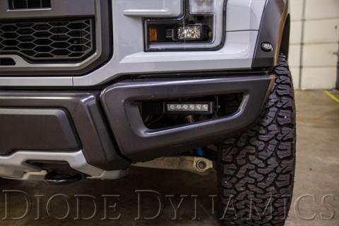 2017-2019 Ford Raptor SS Fog Kit SS 6.0 Inch Amber Wide Diode Dynamics