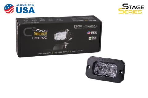 Stage Series 2 Inch LED Pod, Sport White Fog Flush ABL Each