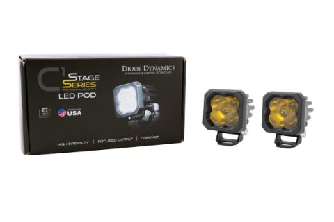 Stage Series C1 LED Pod Sport Yellow Flood Standard ABL Pair Diode Dynamics