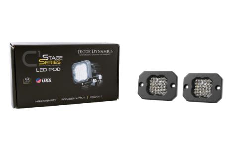 Stage Series C1 LED Pod Sport White Flood Flush ABL Pair Diode Dynamics