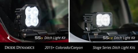 SS3 LED Ditch Light Kit for 2015-2021 GMC Canyon, Pro White Combo Diode Dynamics