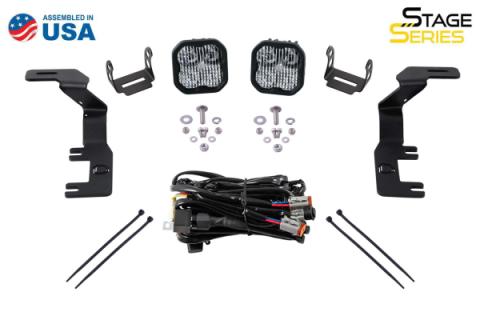 Stage Series 2in LED Ditch Light Kit for 2015-2021 GMC Canyon, Pro White Combo