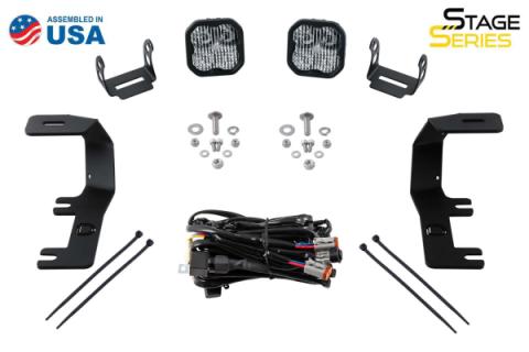 SSC2 LED Ditch Light Kit for 2014-2019 GMC Sierra 1500, Sport White Combo Diode Dynamics