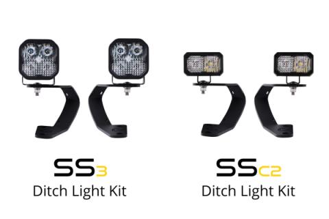 Stage Series 2in LED Ditch Light Kit for 2010-2021 Toyota 4Runner Sport White Combo Diode Dynamics