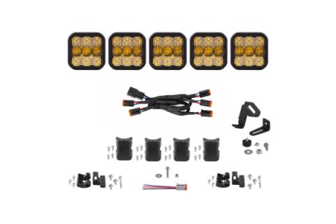 SS5 Sport Universal CrossLink 5-Pod Lightbar Yellow Combo Diode Dynamics