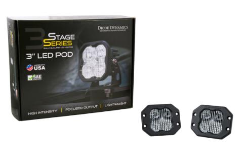 SS3 Pro ABL White SAE Driving Flush Pair Diode Dynamics