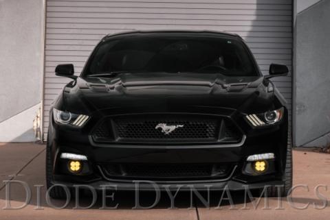 SS3 LED Fog Light Kit for 2015-2017 Ford Mustang Yellow SAE Fog Pro w/ Backlight Diode Dynamics