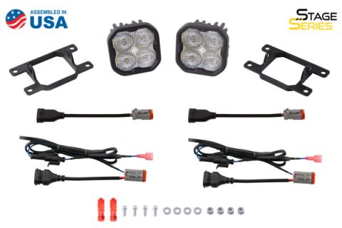 SS3 LED Fog Light Kit for 2009-2014 Ford Focus White SAE Fog Max w/ Backlight Diode Dynamics