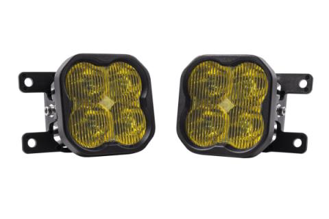 SS3 LED Fog Light Kit for 2010-2018 Ford Transit Connect Yellow SAE Fog Max w/ Backlight Diode Dynamics