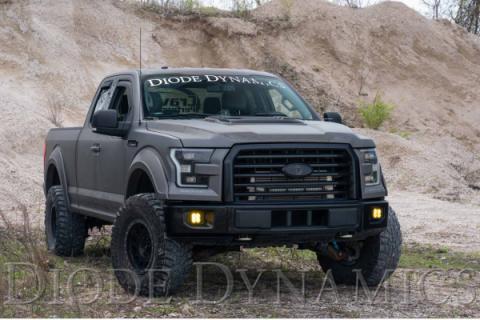 SS3 LED Fog Light Kit for 2015-2020 Ford F-150 Yellow SAE Fog Sport w/ Backlight Diode Dynamics