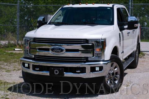 SS3 LED Fog Light Kit for 2017-2021 Ford Super Duty Yellow SAE Fog Sport w/ Backlight Diode Dynamics
