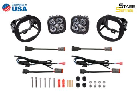 SS3 LED Fog Light Kit for 1996-2006 Dodge Viper White SAE Fog Sport w/ Backlight Diode Dynamics