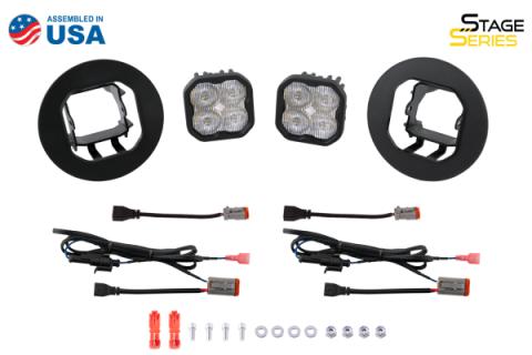 SS3 LED Fog Light Kit for 2007-2014 GMC Sierra 2500/3500 Yellow SAE Fog Sport w/ Backlight Diode Dynamics