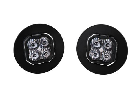 SS3 LED Fog Light Kit for 2007-2014 GMC Sierra 2500/3500 Yellow SAE Fog Pro w/ Backlight Diode Dynamics