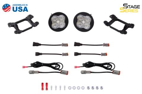SS3 LED Fog Light Kit for 2005-2007 Dodge Magnum Yellow SAE Fog Max w/ Backlight Type M Bracket Kit Diode Dynamics