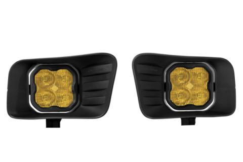 SS3 LED Fog Light Kit for 2009-2012 Ram 1500 Yellow SAE Fog Sport w/ Backlight Diode Dynamics