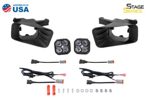 SS3 LED Fog Light Kit for 2009-2012 Ram 1500 White SAE Fog Pro w/ Backlight Diode Dynamics