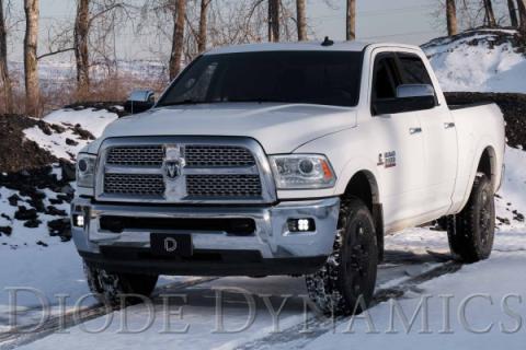 SS3 LED Fog Light Kit for 2010-2018 Ram 2500/3500 Yellow SAE Fog Pro w/ Backlight Diode Dynamics
