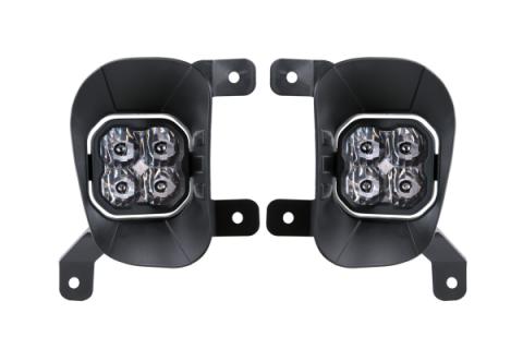 SS3 LED Fog Light Kit for 2019-2021 Ram 1500 Classic Yellow SAE Fog Sport w/ Backlight Diode Dynamics