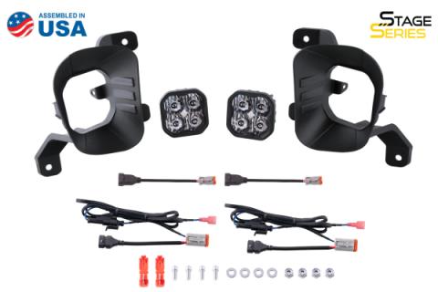 SS3 LED Fog Light Kit for 2019-2021 Ram 1500 Classic Yellow SAE Fog Sport w/ Backlight Diode Dynamics