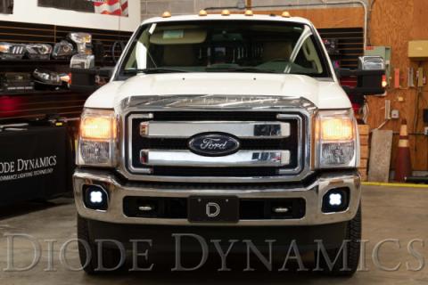 SS3 LED Fog Light Kit for 2011-2016 Ford Super Duty F-250/F-350 White SAE Fog Sport w/ Backlight Diode Dynamics