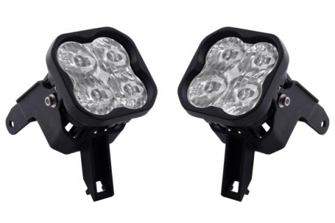 SS3 LED Fog Light Kit for 1999-2010 Ford Super Duty F-250/F-350 Yellow SAE Fog Pro w/ Backlight Diode Dynamics