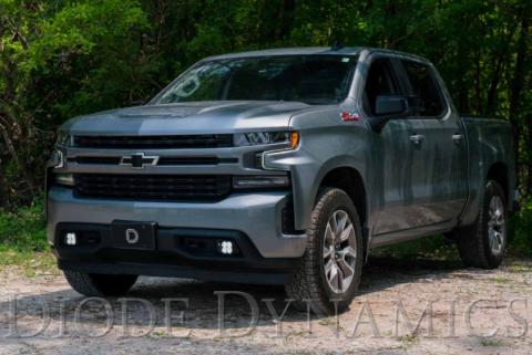 SS3 LED Fog Light Kit for 2019-2021 Chevrolet Silverado 1500 Yellow SAE Fog Max w/ Backlight Diode Dynamics