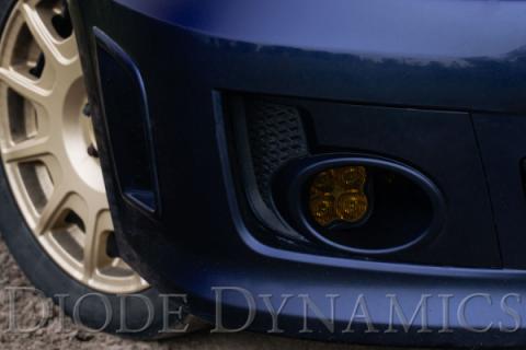 SS3 LED Fog Light Kit for 2011-2014 Subaru WRX/STi Yellow SAE Fog Sport w/ Backlight Diode Dynamics