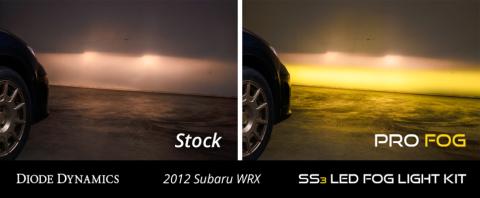 SS3 LED Fog Light Kit for 2011-2014 Subaru WRX/STi Yellow SAE Fog Pro w/ Backlight Diode Dynamics