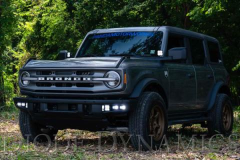 Stage Series Fog Pocket Kit for 2021 Ford Bronco, White Pro Diode Dynamics