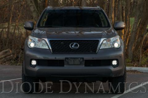 SS3 LED Fog Light Kit for 2010-2013 Lexus GX460, White SAE Fog Sport with Backlight Diode Dynamics