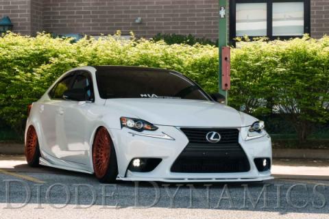 SS3 LED Fog Light Kit for 2012-2014 Lexus IS250C A/T Convertible, White SAE Fog Sport with Backlight